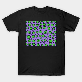 Green Leopard on Purple T-Shirt